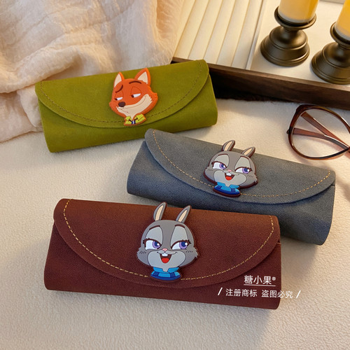 高颜值可爱卡通眼镜盒磁吸小众便携式抗压防摔墨镜盒太阳镜收纳盒 - 图1