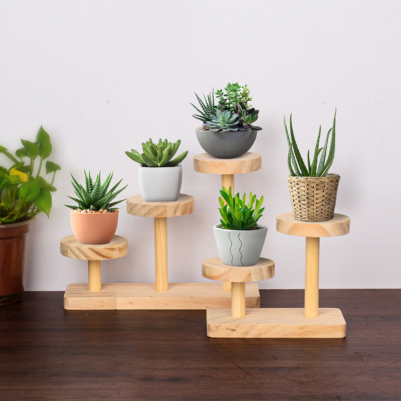 花架置物架阳台飘窗多肉盆栽多层展示架实木桌面手办多功能收纳架,淘宝优惠券,粉丝福利购,淘宝优惠卷