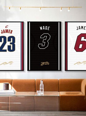 nba篮球装饰画科比8号玄关