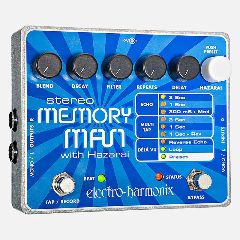 EHX STEREO MEMORY MAN WITH HAZARAI立体声延时迟合唱单块效果器
