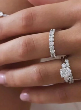 新款s925银镶嵌7.0圆指精致甜美公主风小清新质感高级 ins 欧美