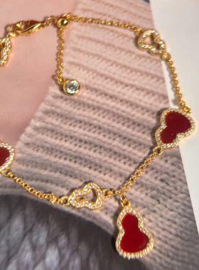 s925纯银ldquo新年福禄rdquo显白葫芦手链轻奢感小众手饰2025