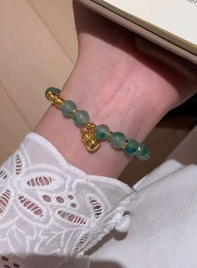 纯银s925国风非洲翠葫芦盘缠手链新中式小众精致感轻奢手饰