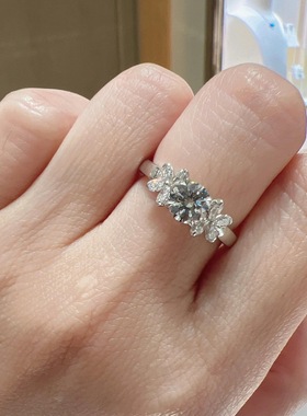 s925纯银精致轻奢幻影双蝴蝶镶指仙女气质感高碳婚戒