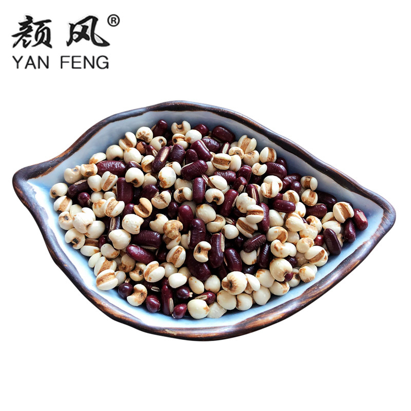 颜风炒熟的赤小豆薏米茶 小薏苡仁红豆祛除茶1000g包邮湿茶可磨粉