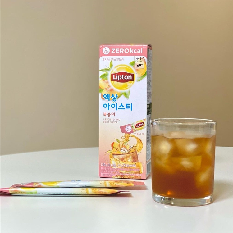 韩国进口立顿lipton水蜜桃柠檬冰红茶速溶液体浓缩冷泡冲饮