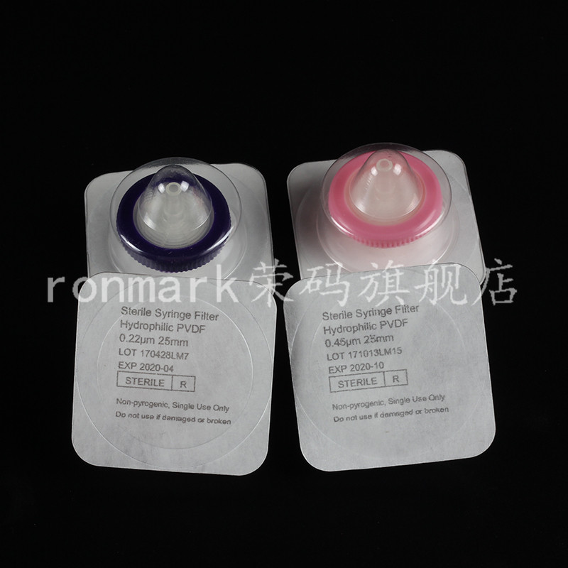PVDF 33mm*0.22/0.45um无菌灭菌一次性针式针头过滤器滤头滤器替代密理博独立灭菌包装滤头滤器-图2