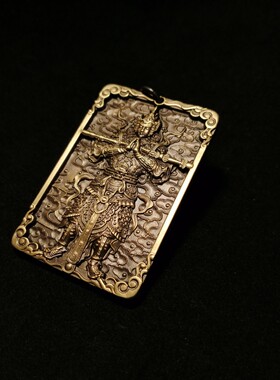 高端新款韦陀思沛雕刻纯黄铜精细饰品特别原创意礼物复古厚重收藏