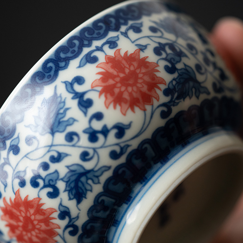 舍己宜物景德镇手绘主人杯手工品茗杯陶瓷茶杯主人杯单杯功夫茶杯