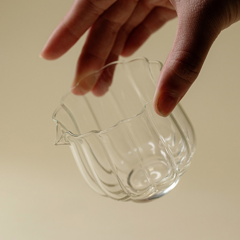 日式花语小公杯透明泡茶水杯个人专用男士办公室玻璃泡茶单杯,淘宝优惠券,粉丝福利购,淘宝优惠卷