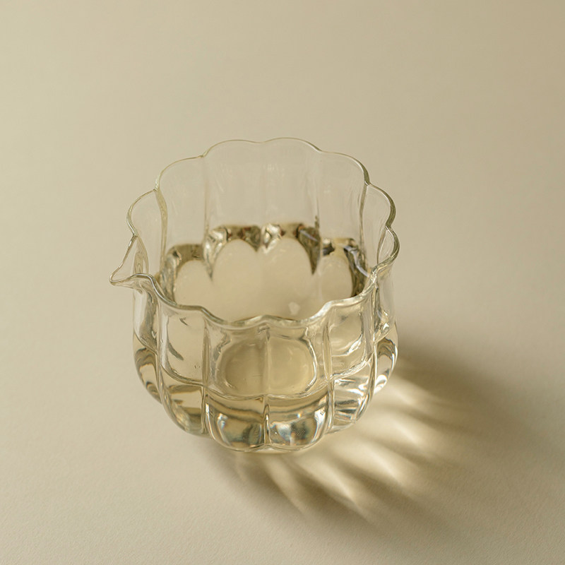 日式花语小公杯透明泡茶水杯个人专用男士办公室玻璃泡茶单杯,淘宝优惠券,粉丝福利购,淘宝优惠卷