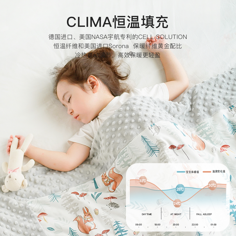 Griny豆豆毯秋冬季婴儿豆豆被春秋新生儿盖毯宝宝幼儿园儿童被子
