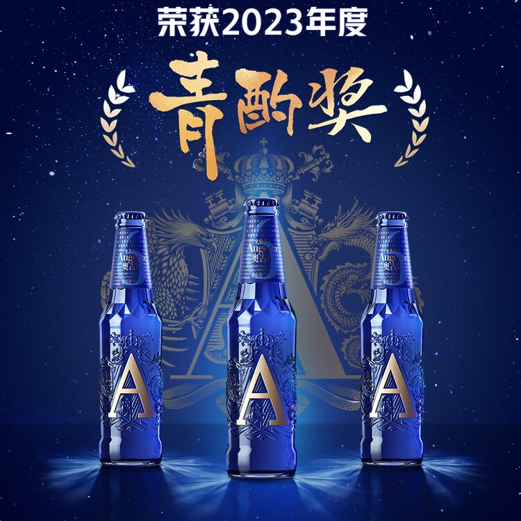 青岛啤酒奥古特系列啤酒「A3」10.7度480ml*12瓶整箱啤