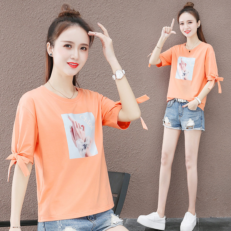 以纯短款t恤女夏装2020新款宽松 尚吻蔓T恤