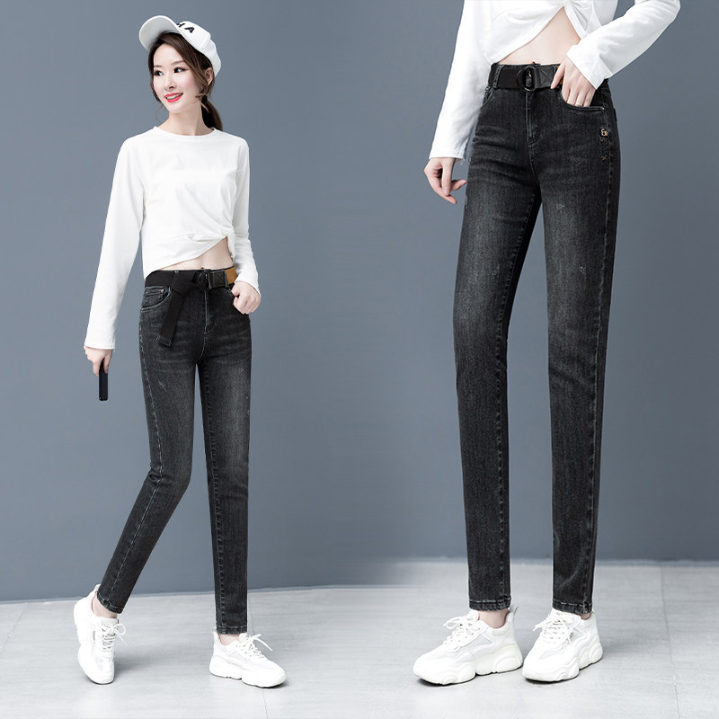 以纯官方旗舰店网红高腰牛仔铅笔裤 尚吻蔓牛仔裤