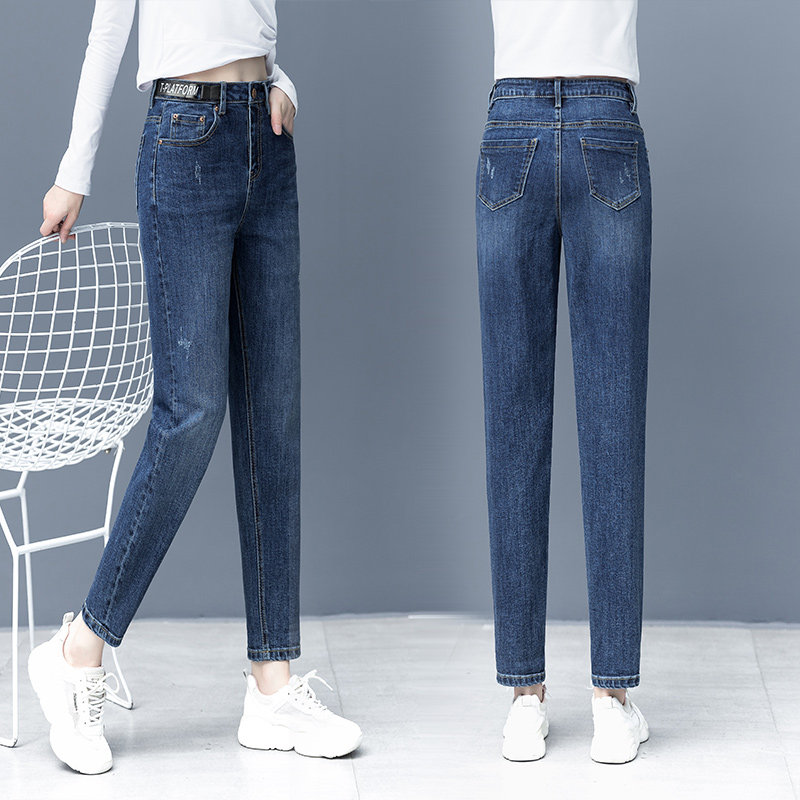 以纯官方旗舰店高腰宽松显瘦牛仔裤 尚吻蔓牛仔裤