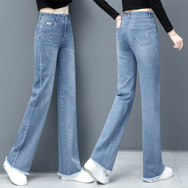 阔腿女直筒宽松高腰2020以纯牛仔裤 尚吻蔓牛仔裤