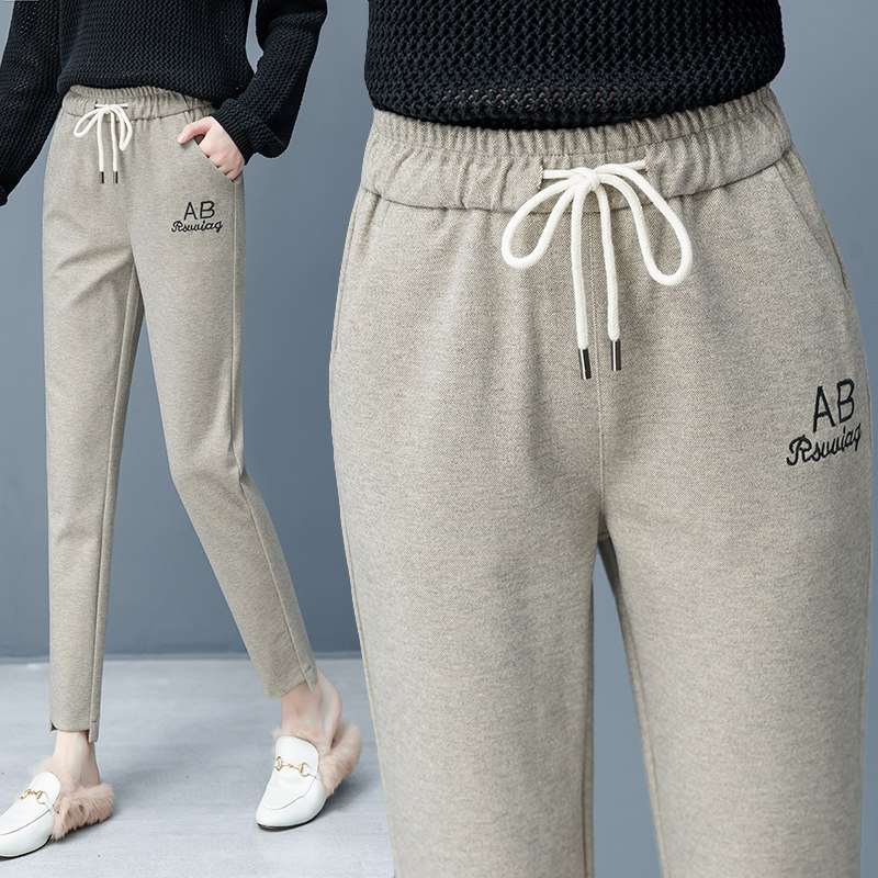 官方旗舰店子女宽松束脚冬装运动裤 尚吻蔓休闲裤