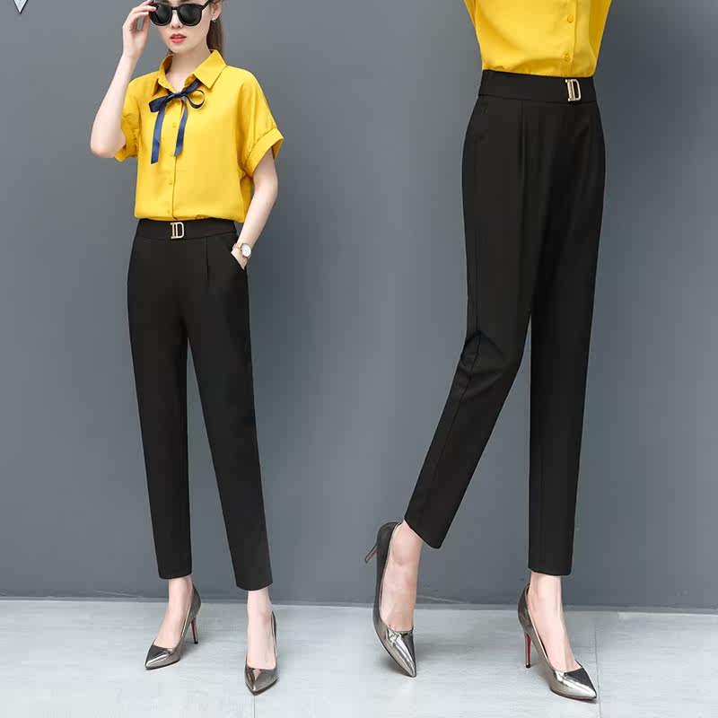 高腰女西装2020春季新款以纯休闲裤 尚吻蔓休闲裤