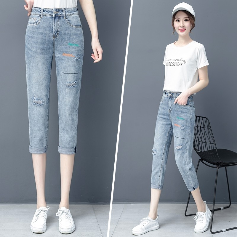 官方旗舰店官网0新款高腰潮萝卜裤 尚吻蔓牛仔裤