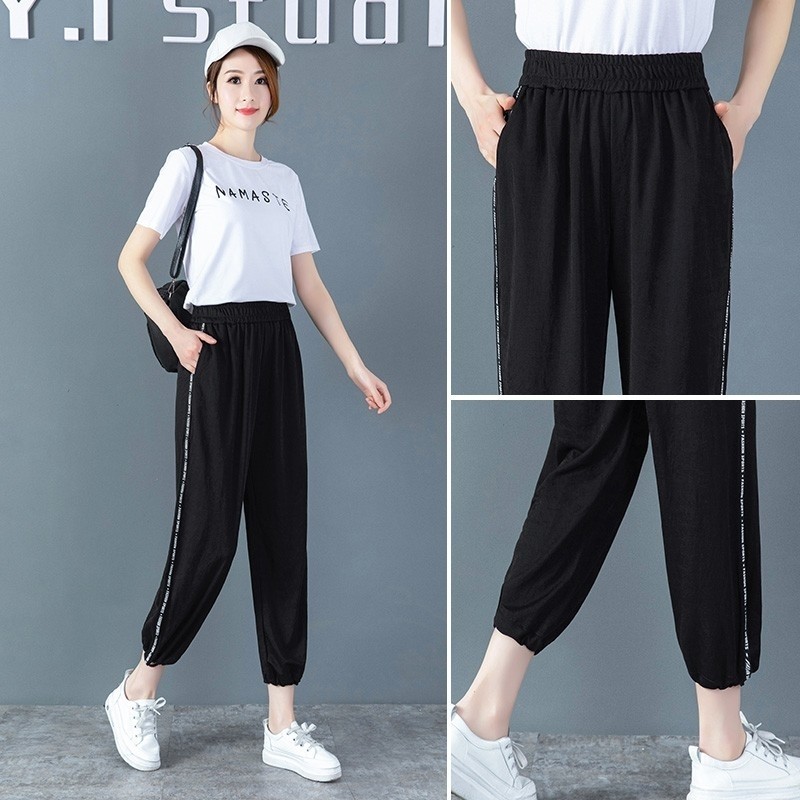 官方旗舰店官网夏季宽松束脚运动裤 尚吻蔓休闲裤