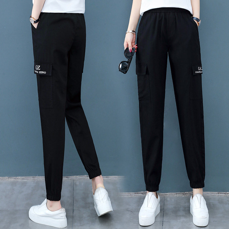 复古bf风2020春季束脚裤以纯工装裤 尚吻蔓休闲裤