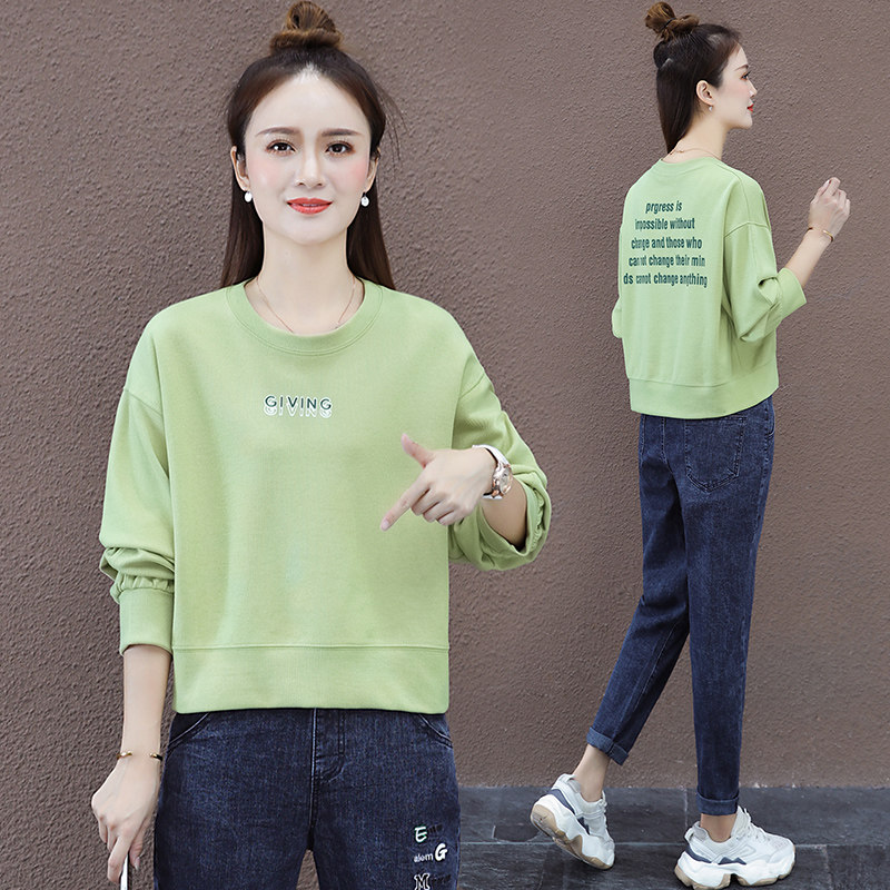 短款女2020年新款秋装紫色以纯卫衣 尚吻蔓卫衣/绒衫