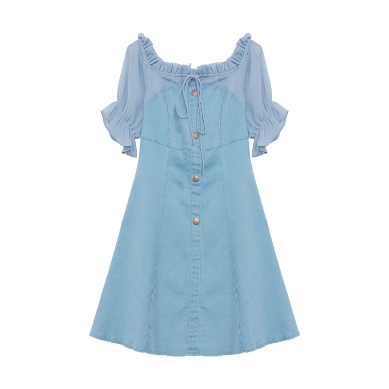 爱依服旗舰店冷淡风高级感夏连衣裙 尚吻蔓连衣裙