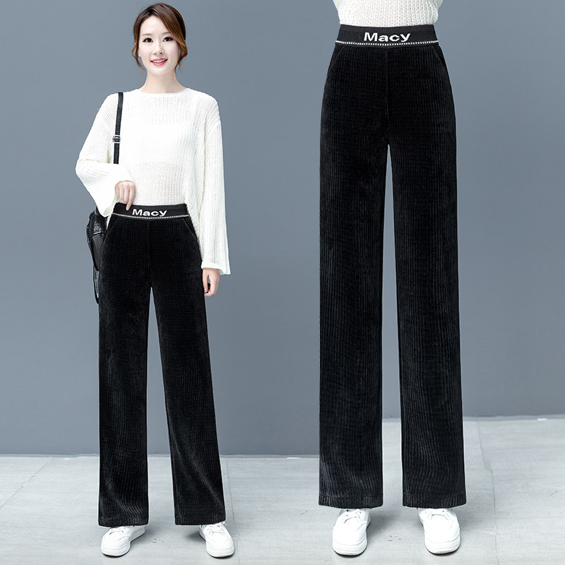 以纯官方旗舰店灯芯绒宽松阔腿裤 尚吻蔓牛仔裤