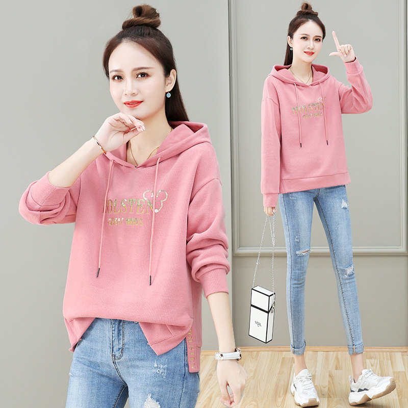 连帽套头春秋2020新款宽松以纯卫衣 尚吻蔓卫衣/绒衫