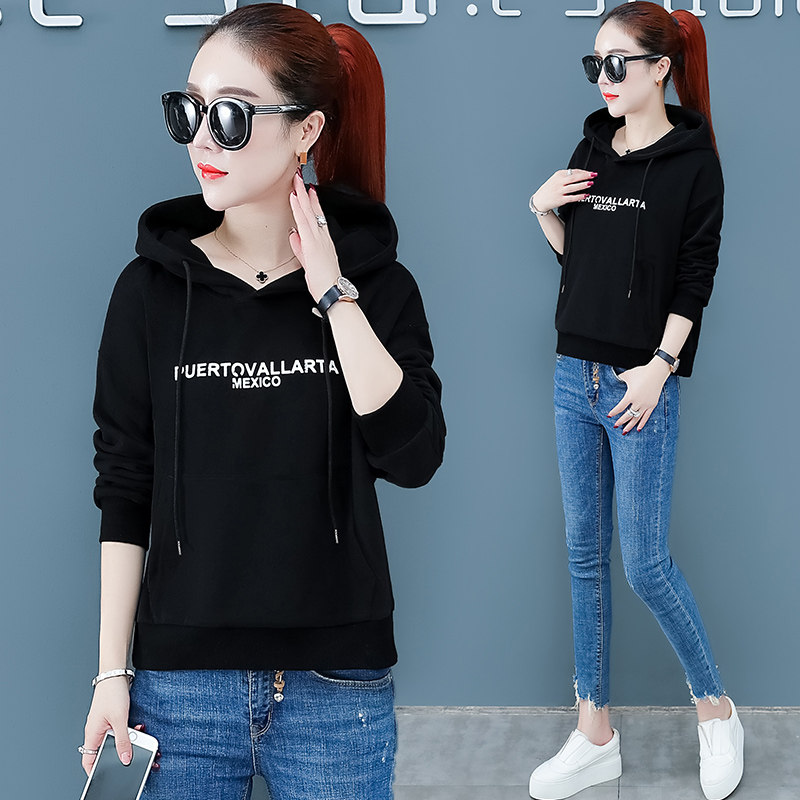 以纯官方旗舰店长袖连帽女装短外套 尚吻蔓卫衣/绒衫