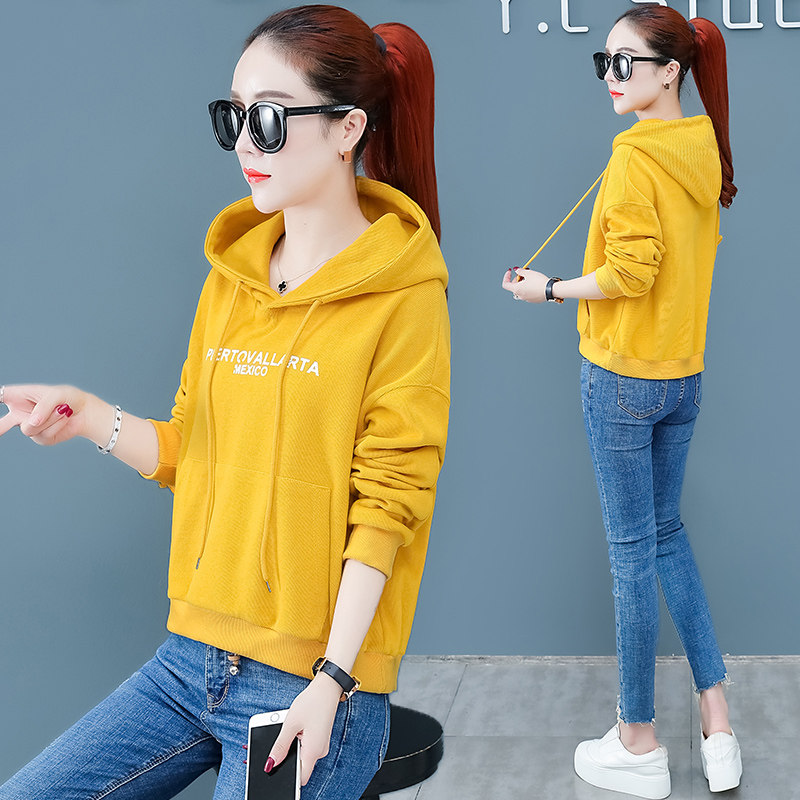 以纯官方旗舰店长袖连帽女装短外套 尚吻蔓卫衣/绒衫