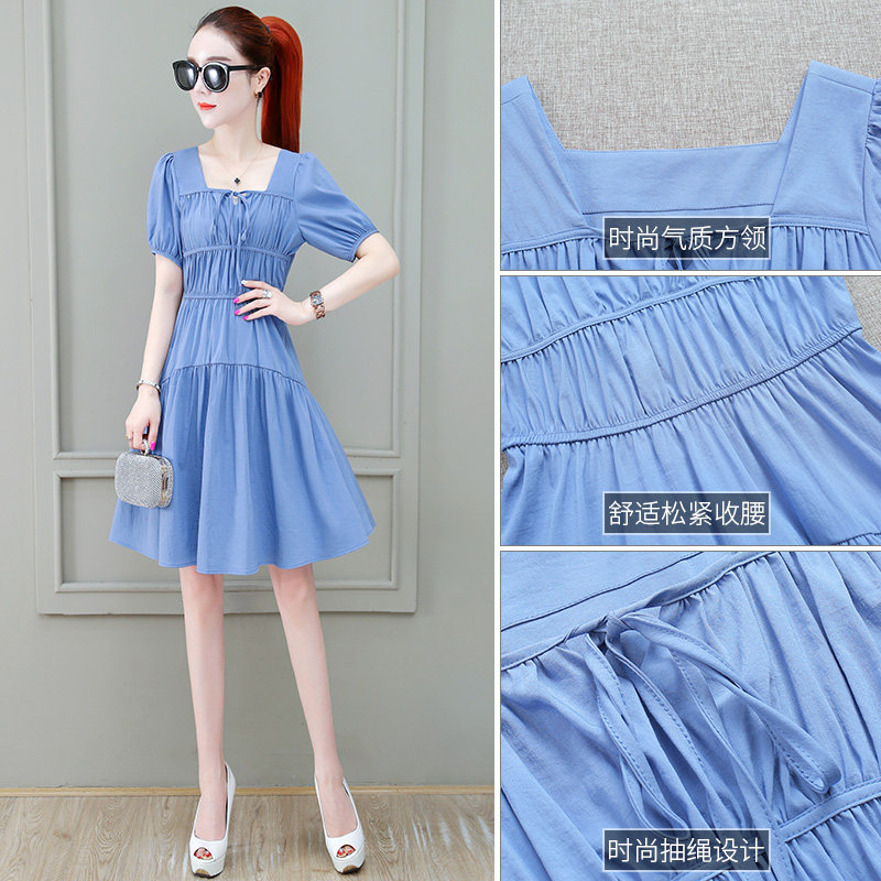 爱依服旗舰店遮肚子显瘦连衣裙新款 尚吻蔓连衣裙