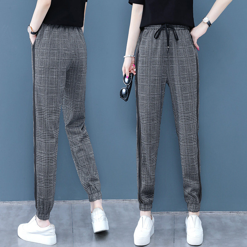 格子2020春秋新款韩版以纯休闲裤 尚吻蔓休闲裤