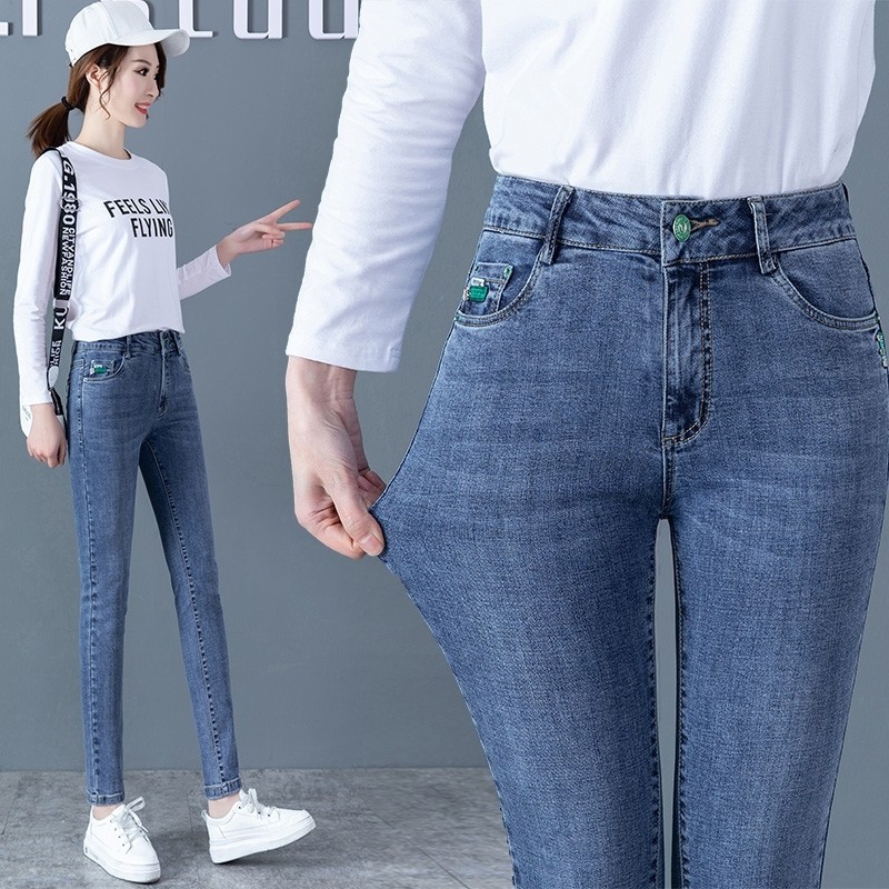 2020新款春秋高腰修身以纯牛仔裤 尚吻蔓牛仔裤