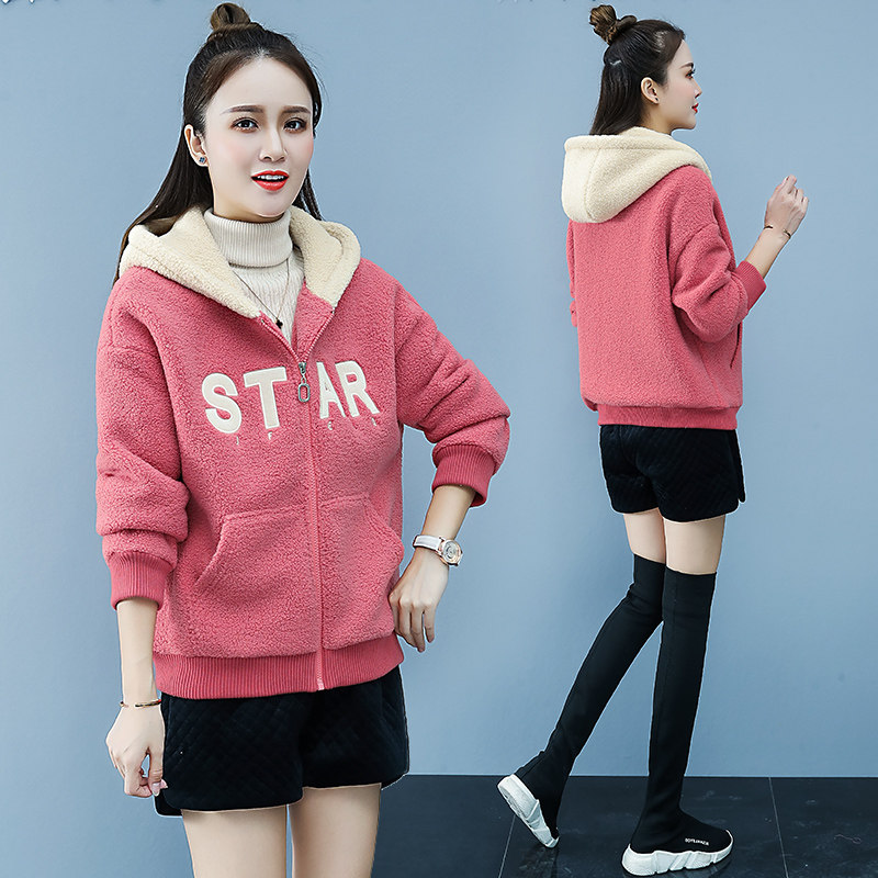 以纯官方旗舰店连帽加绒外套卫衣 尚吻蔓卫衣/绒衫