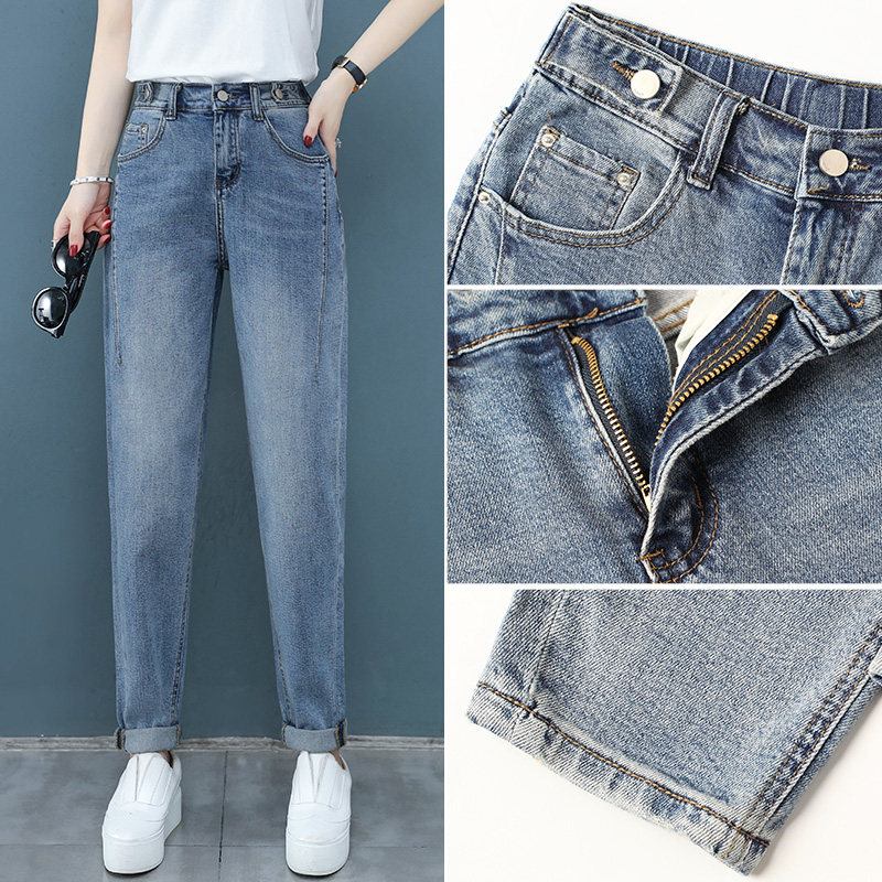 以纯官方旗舰店高腰女直筒牛仔裤 尚吻蔓牛仔裤