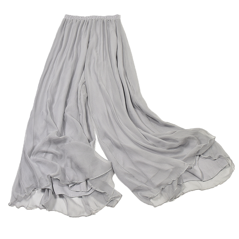 文艺棉麻女春高腰垂感夏宽松阔腿裤 本后休闲裤