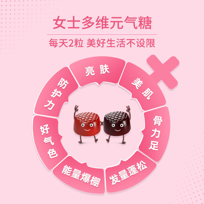 vitafusion女士复合软糖女性包b族 vitafusion海外复合维生素/矿物质