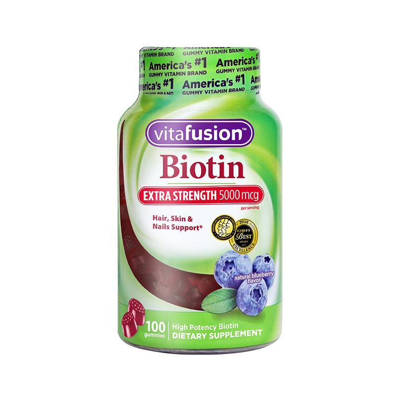 vitafusion海外旗舰店vitafusion美国biotin生物素软糖防脱发生发20年10月到期50天/瓶1