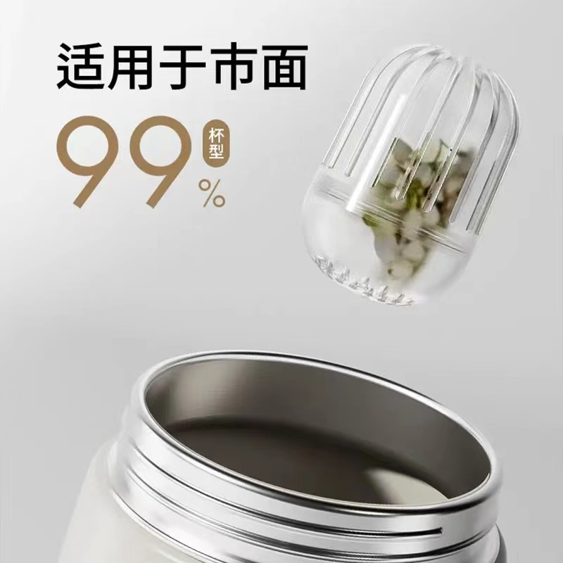 世大家花茶球茶滤茶漏泡茶神器茶水分离茶漏茶仓泡茶球保温杯 - 图1