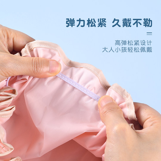 双层浴帽女防水洗澡家用防油烟头套女童干发膜专用沐浴帽新款2025