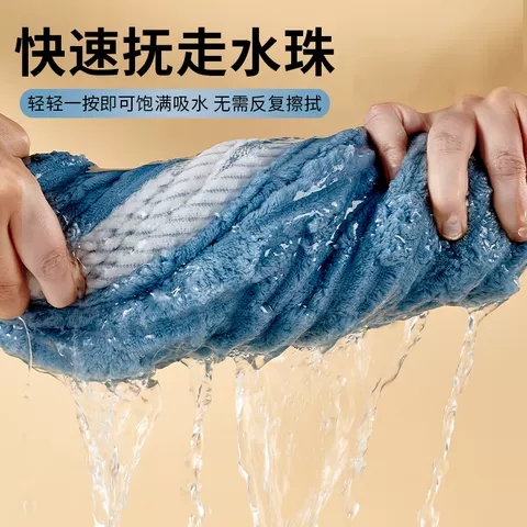 2026双层加厚干发帽子超强吸水速干女士干发帽毛巾裕帽包头巾浴帽 图片 4