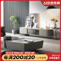 Rock Plate Tea Table TV Cabinet Composition Modern Minima Light Lavish Home Living Room Large Terrace Number Of Squares Advanced Senses Terrace