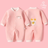 Детское стеганое удерживающее тепло боди, детский милый лонгслив, демисезонная пижама для новорожденных