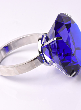 水晶大钻戒婚庆布景粉色道具求婚