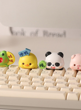 创意萌宠树脂小摆件办公室电脑桌治愈系车载显示屏趴趴乐装饰礼物