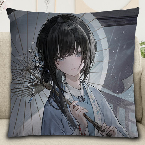 饿殍明末千里行周边满穗抱枕二次元动漫方形毛绒玩偶定制靠垫枕头 - 图0