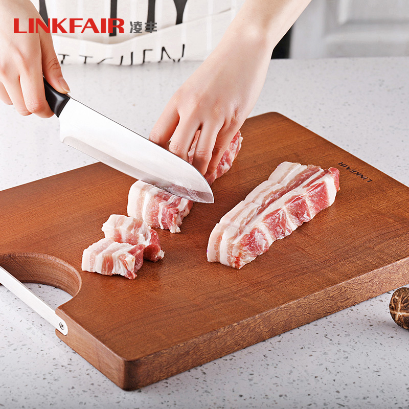 凌丰LINKFAIR 木质切菜板家用实木整木砧板案板乌檀木加厚厨房用