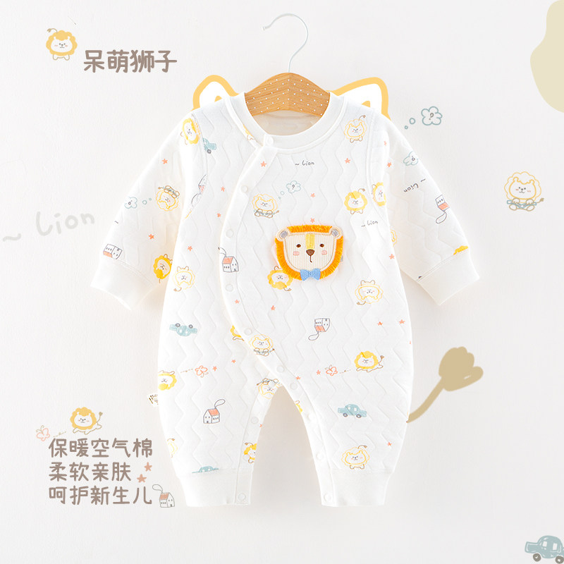 虎年秋冬季夹棉宝宝超萌外出哈衣 贝比可优连身衣/爬服/哈衣